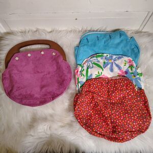 VTG 1970s Bermuda Wood Handled Changeable Purse